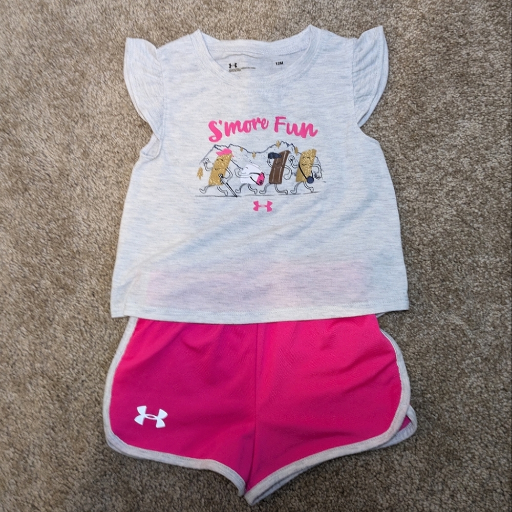 NWT 12m Under Armour 2-piece shorts and shirt set